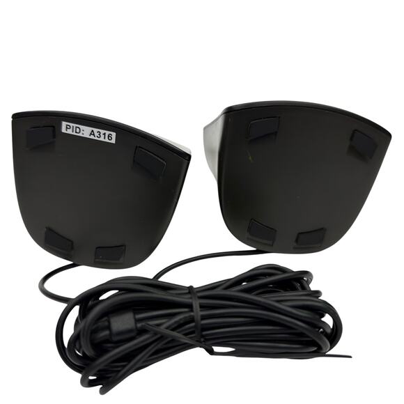 Logitech 2.0 Stereo Computer Speakers Black with Silver Rings 3.5mm Wired - Picture 5 of 5